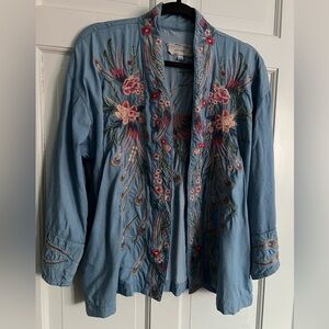 Johnny Was Workshop Kuren kimono sleeve top. Size Medium